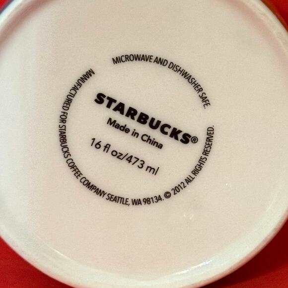 Starbucks Istanbul Turkiye Coffee Mug Global Icon 2012 Tan Light Blue EUC 16 Oz. - Picture 7 of 9